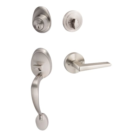 Sure-Loc Hardware Alta Handleset, Basel Round Handleset Trim, Satin Nickel AT507-BS-RD 15